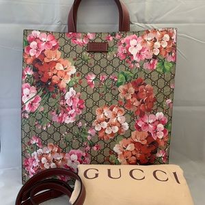 Gucci Guccissima Blooms Travel tote Laptop bag, Messenger bag